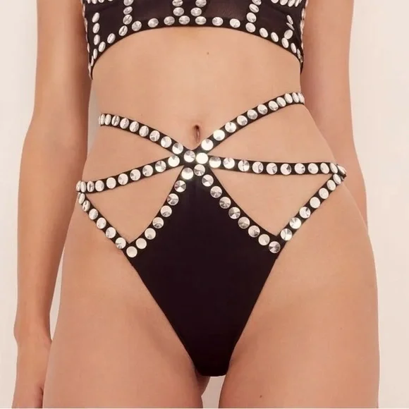 Jackpot High-Waisted Bling Panty | FOR LOVE & LEMONS NWT - Picture 1 of 5